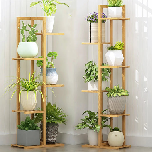 Vertically Bamboo Flower Shelf